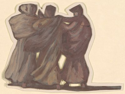 Estudio para "Chicas Griegas Bañándose" de Elihu Vedder