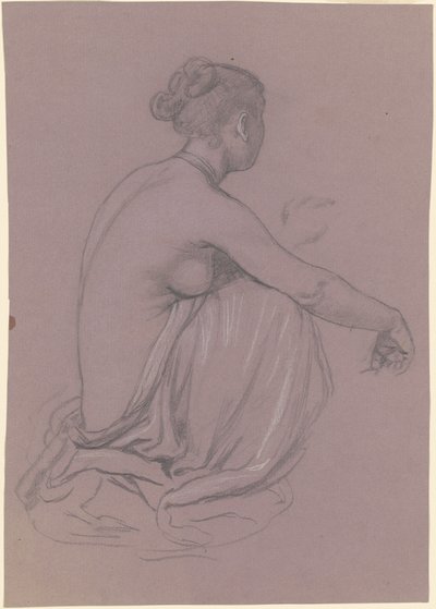 Estudio para "Chicas griegas bañándose" de Elihu Vedder