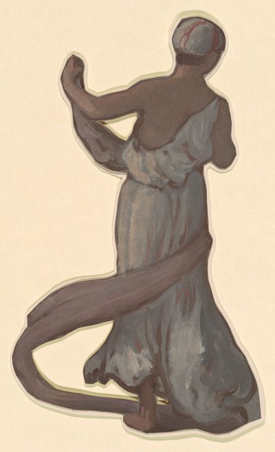 Estudio para "Chicas griegas bañándose" de Elihu Vedder