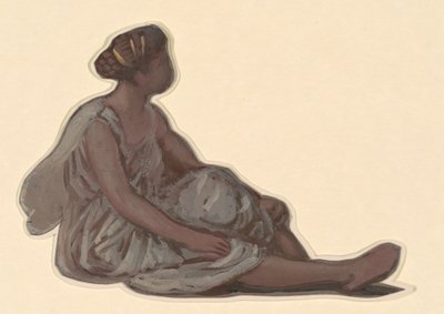 Estudio para Chicas Griegas Bañándose, c. 1872 de Elihu Vedder