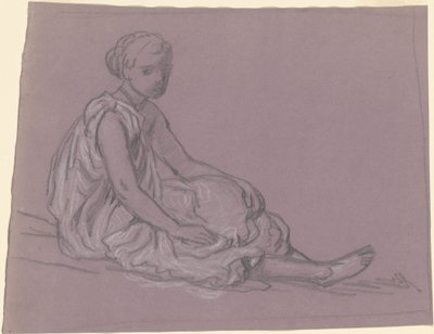 Estudio para chicas griegas bañándose, c. 1872 de Elihu Vedder