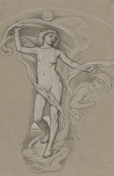 estudiar para luna de Elihu Vedder