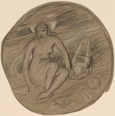 Estudio para Música, c. 1890 de Elihu Vedder