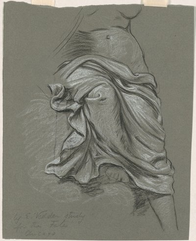 Estudio para "Las Parcas reuniendo las estrellas" de Elihu Vedder