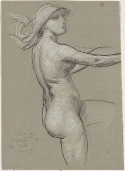 Estudio para "Las Parcas recogiendo las estrellas" de Elihu Vedder