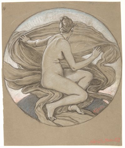 Estudio para "La gloria de la mañana" de Elihu Vedder