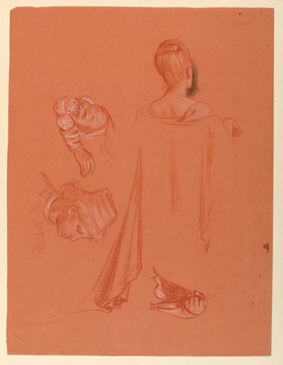Estudio para "Procesión de boda" de Elihu Vedder