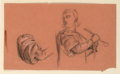 Estudio para "Procesión de Boda" de Elihu Vedder