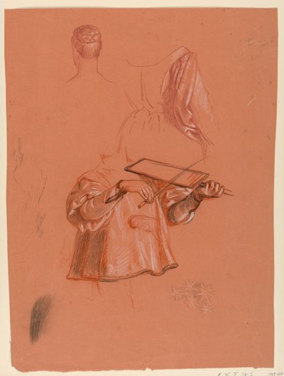 Estudio para "Procesión de bodas" de Elihu Vedder