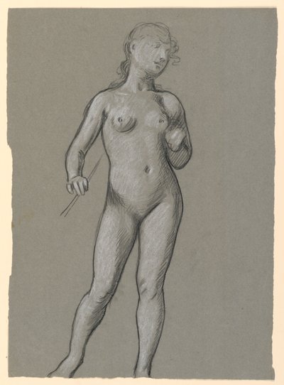 Estudio de desnudo femenino de Elihu Vedder