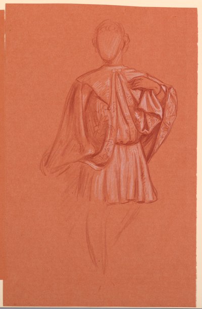 Estudio de una figura disfrazada de Elihu Vedder