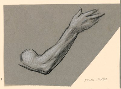 Estudio de un brazo de Elihu Vedder