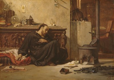 El Alquimista Muerto, c.1868 de Elihu Vedder