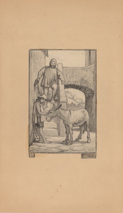 El hijo y el burro, 1863 de Elihu Vedder