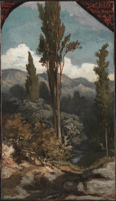Tres árboles: Italia de Elihu Vedder