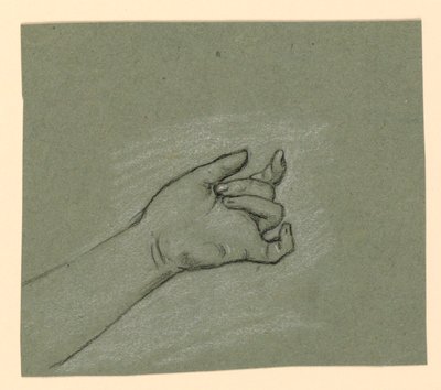 Estudio de muñeca y mano izquierda de Elihu Vedder