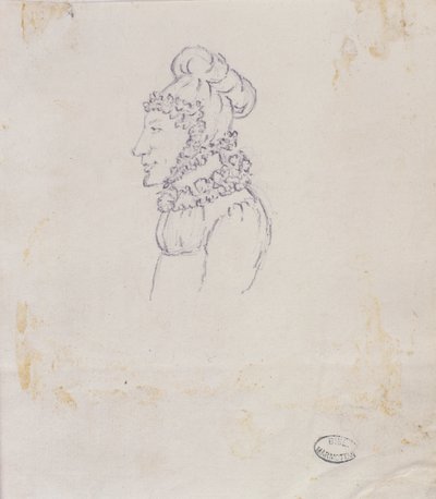 Dibujo de una mujer de Elisa Bonaparte