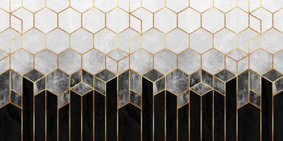 Hexágonos dorados modernos de Elisabeth Fredriksson