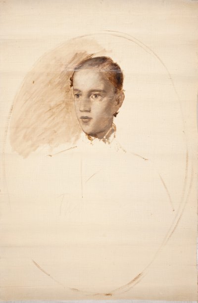 Boceto de retrato. Probablemente el hijo del artista, Thorald Jerichau de Elisabeth Jerichau Baumann