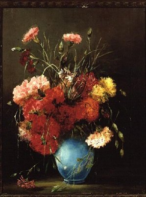 Claveles rojos, blancos y rosados de Elisabeth King