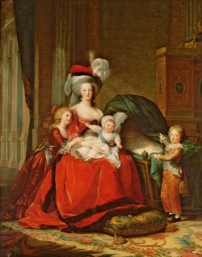 María Antonieta (1755-93) y sus hijos de Elisabeth Louise Vigee Lebrun