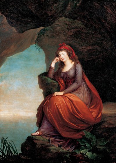 ""Retrato de Maria Josepha Hermenegilde von Liechtenstein, Princesa Esterhazy (1768-1845), en Ariane a Naxos"" Pintura de Marie Louise Elisabeth Vigee Lebrun (Vigee-Lebrun) (1755-1842) 1793 Museo de Liechtenstein Viena Austria de Elisabeth Louise Vigee Lebrun