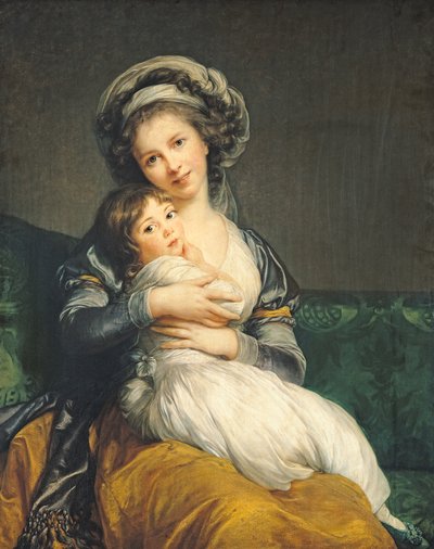Autorretrato con turbante con su hijo de Elisabeth Louise Vigee Lebrun