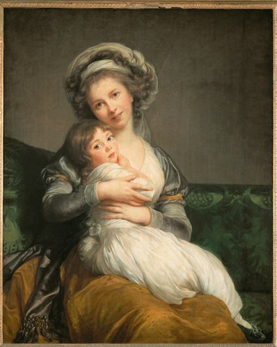 Vigee-Le Brun, autorretrato, y su hija Julie ... de Elisabeth Louise Vigee-Lebrun