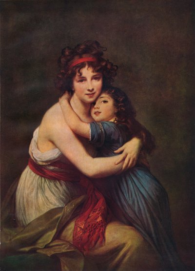 Madame Vigee Lebrun y su hija, Jeanne Lucie Louise, 1789, 1938 de Elisabeth Louise Vigee Lebrun