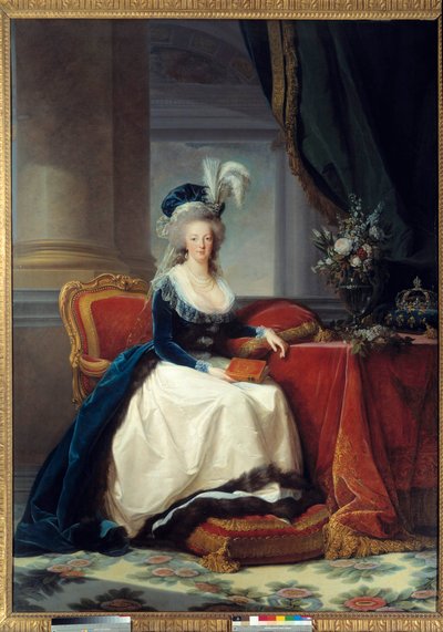 María Antonieta - Retrato de cuerpo entero de María Antonieta de Lorena Habsburgo, reina de Francia de Elisabeth Louise Vigee Lebrun