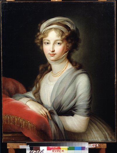 Retrato de la emperatriz Elisabeth Alexeievna, princesa Luisa de Baden (o Baden) (1779-1826) (Retrato de la emperatriz Isabel Alexeievna, princesa Luisa de Baden). Pintura de Marie Louise Elisabeth Vigee Lebrun (1755-1842). Óleo sobre lienzo, 80 x 64,6 cm de Elisabeth Louise Vigee Lebrun