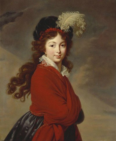 Retrato de la duquesa Anna Feodorovna de Rusia 1781-1860, princesa Juliana de Sajonia-Coburgo-Saalfeld de Elisabeth Louise Vigee Lebrun