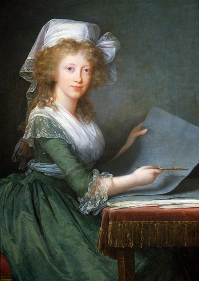 Retrato de María Luisa de las Dos Sicilias (detalle) de Elisabeth Louise Vigee Lebrun