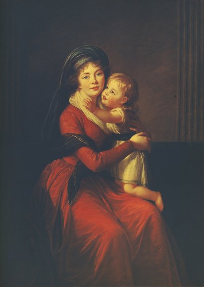Retrato de la Princesa Alexandra Golitsyna con su hijo Pyotr, 1794 de Elisabeth Louise Vigee Lebrun