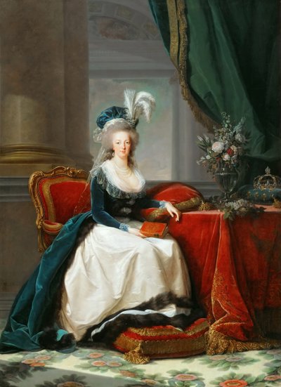 Retrato de la reina María Antonieta de Francia 1755-1793, ca. 1788 de Elisabeth Louise Vigee Lebrun