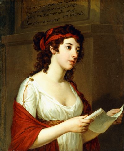 Retrato de una dama como Safo de Elisabeth Louise Vigee Lebrun