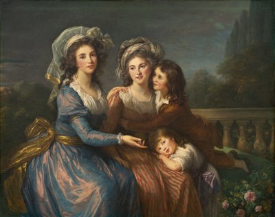 La Marquesa de Pezay y la Marquesa de Rougé con sus Hijos Alexis y Adrien de Elisabeth Louise Vigee Lebrun