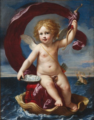 Cupido triunfante en el mar Amorino Medici de Elisabetta Sirani
