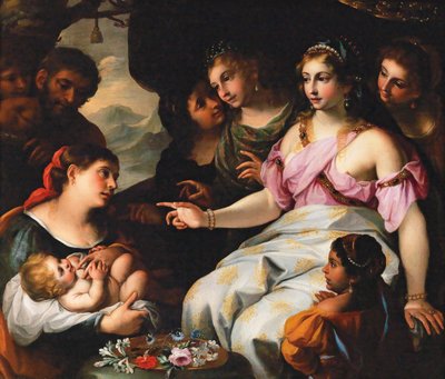 El hallazgo de Moisés de Elisabetta Sirani