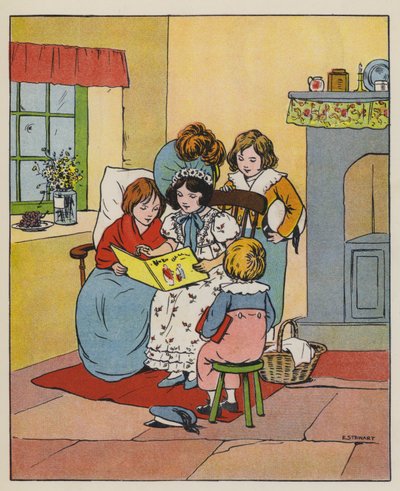 Domingo, tiempo feliz (litografía en color) de Elise H. Stewart
