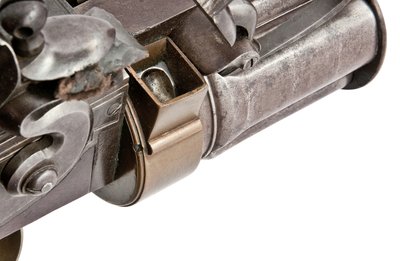 Rifle giratorio de chispa de cinco disparos de patente Collier de 28 calibres, tipo militar, c.1819-20 de Elisha Haydon Collier