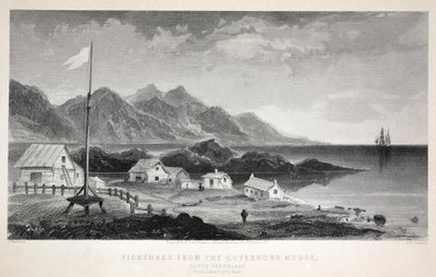 Fiskenaes desde la Casa del Gobernador, ilustración de 