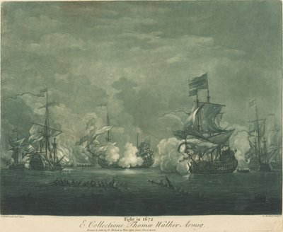 Lucha en 1672, década de 1720 de Elisha Kirkall