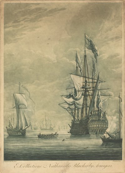 Escena de navegación de la colección de Nathaniel Blackerby de Elisha Kirkall