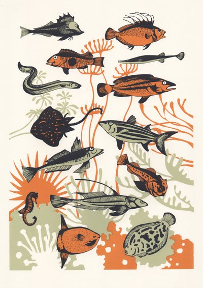 Pez de algas marinas naranja, 2015 de Eliza Southwood