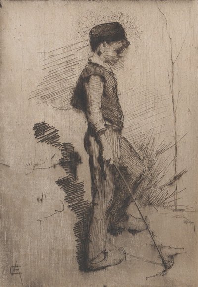 Niño con un palo de Elizabeth Adela Forbes