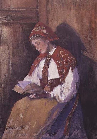 Dama Leyendo de Elizabeth Adela Stanhope Forbes