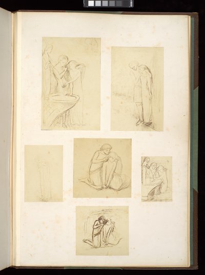 Diseños y bocetos de Elisabeth Eleanor Siddal Rossetti de Elizabeth Eleanor (1834-62) Siddal