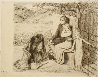 Dos Amantes, 1854 de Elizabeth Eleanor Siddal