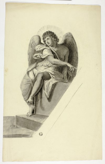 Ángel sentado junto a la tumba de Elizabeth Murray
